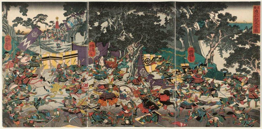 The Onin war by Utagawa Yoshitora (1852)