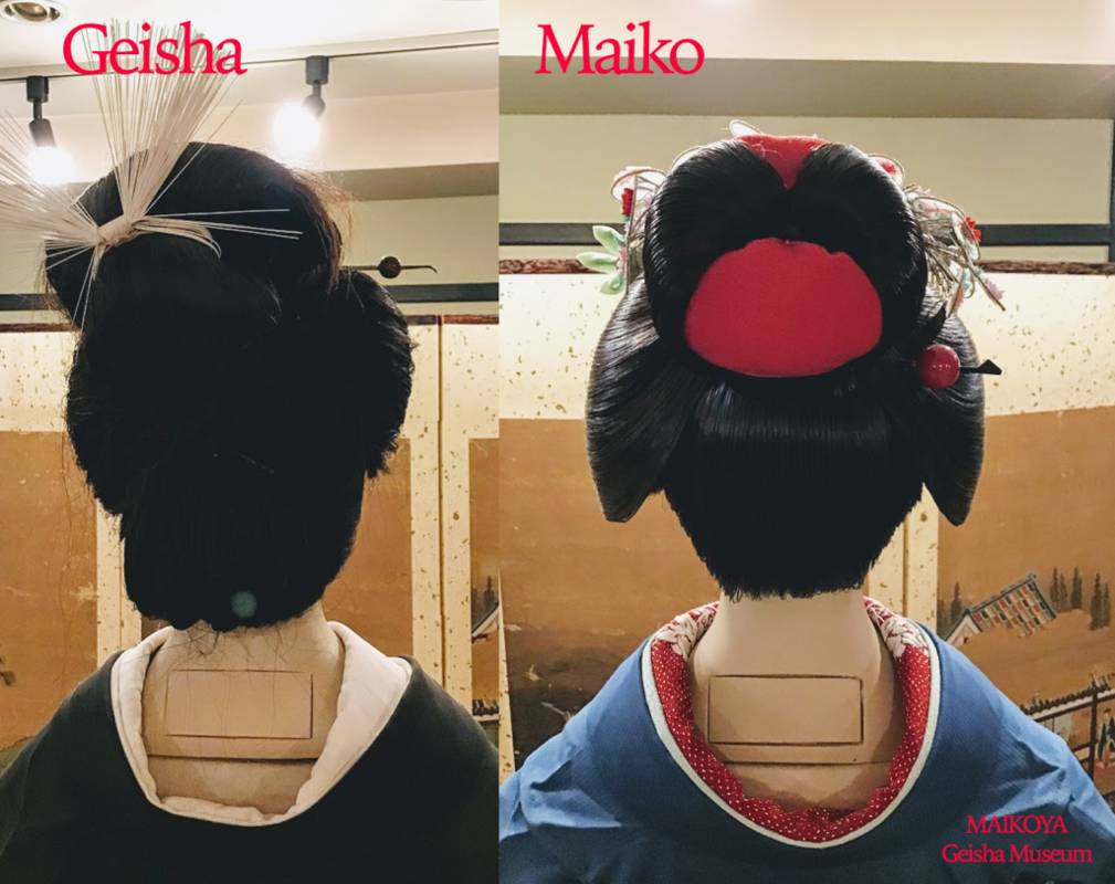 Maiko Geiko Geisha Hairstyles from back Geisha Museum