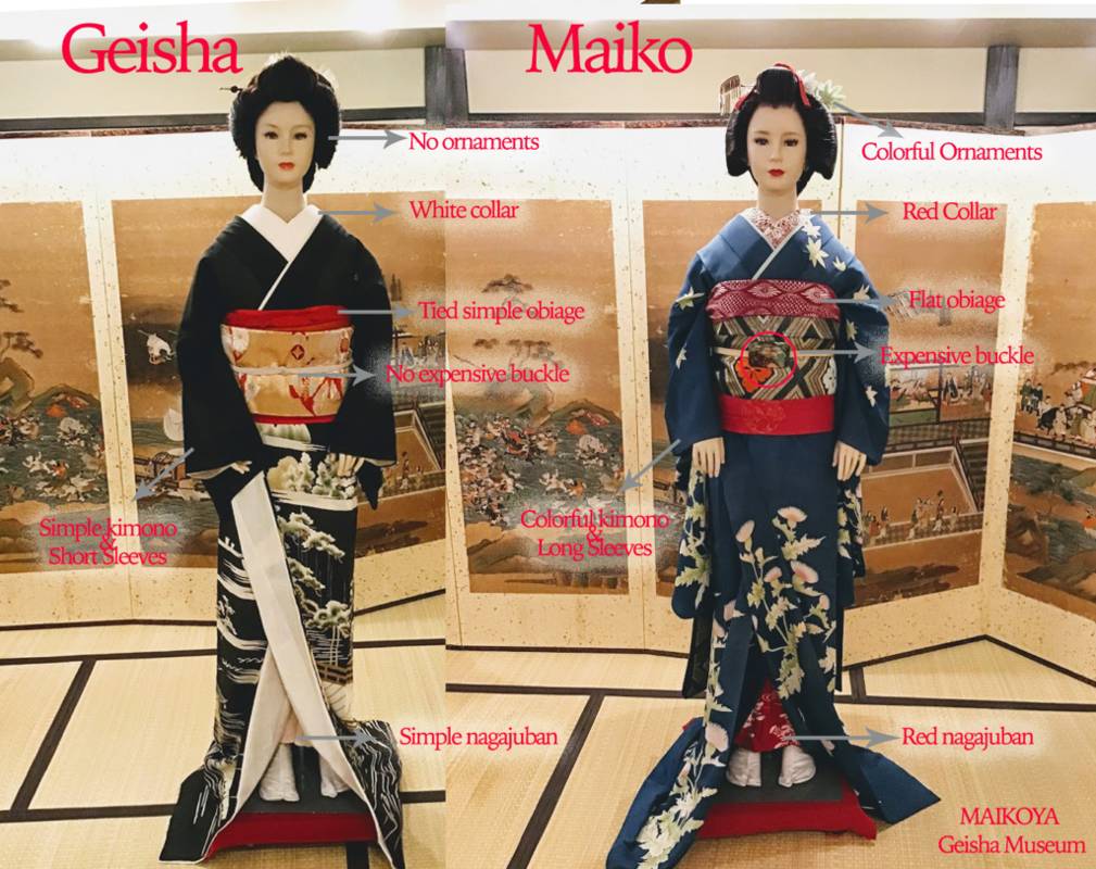 Maiko Geisha Geiko Differences at Maikoya Geisha Museum