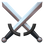 :交差した刀: